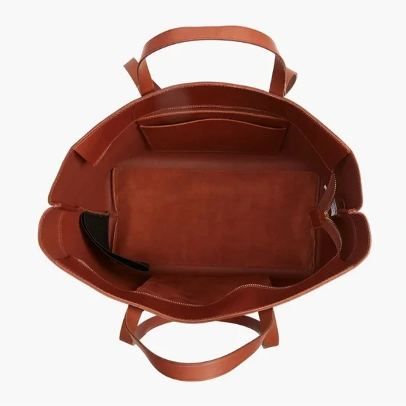 Madewell the Zip Top Essential Tote in Warm Cinnamon - Picture 13 of 15